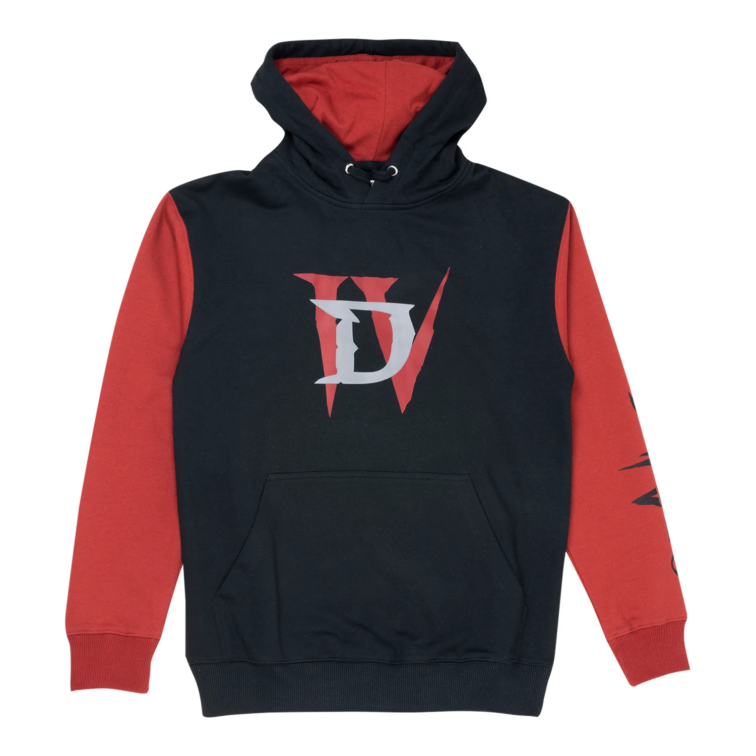 Diablo IV Logo Black Colorblock Pullover Hoodie