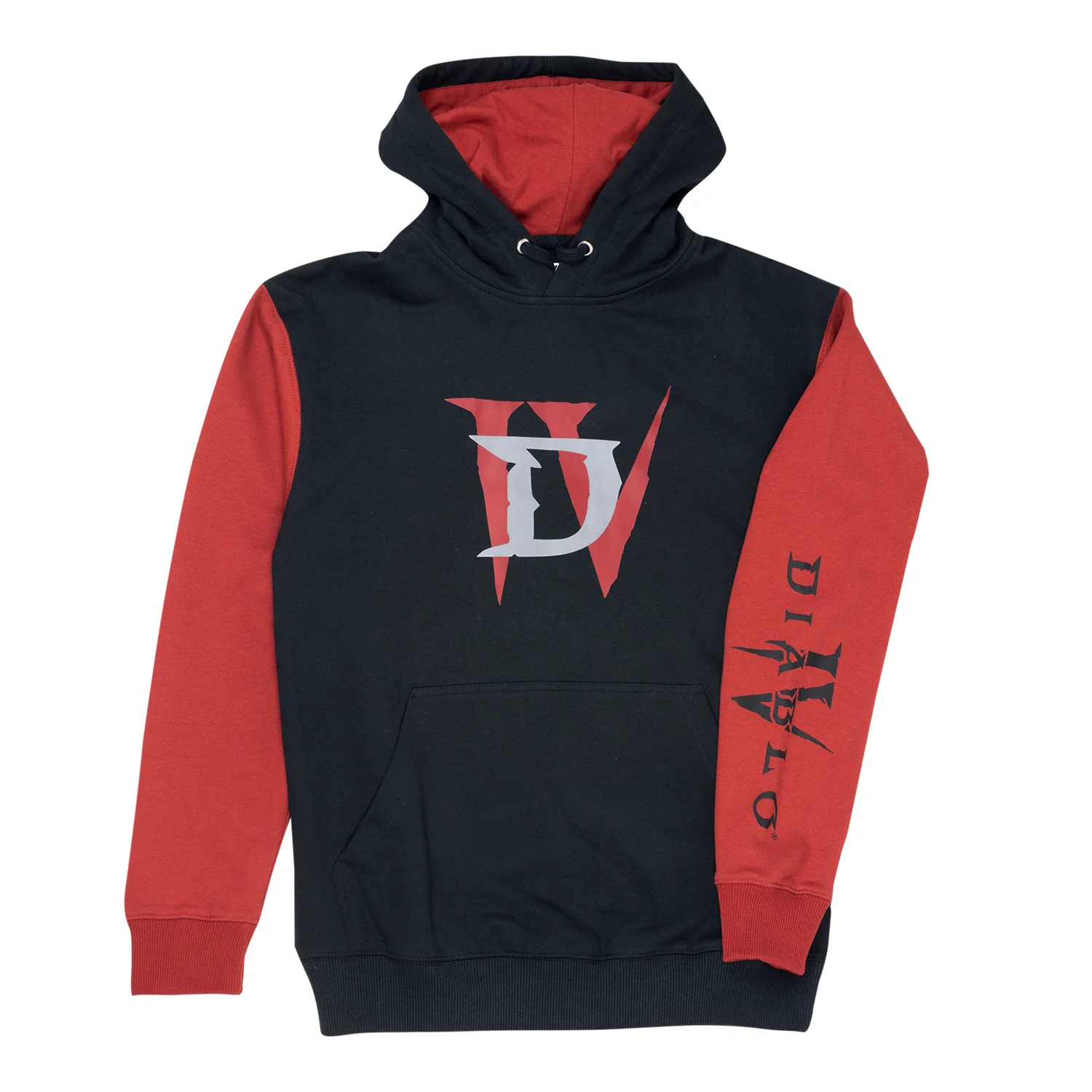 Diablo IV Logo Black Colorblock Pullover Hoodie - Image 2