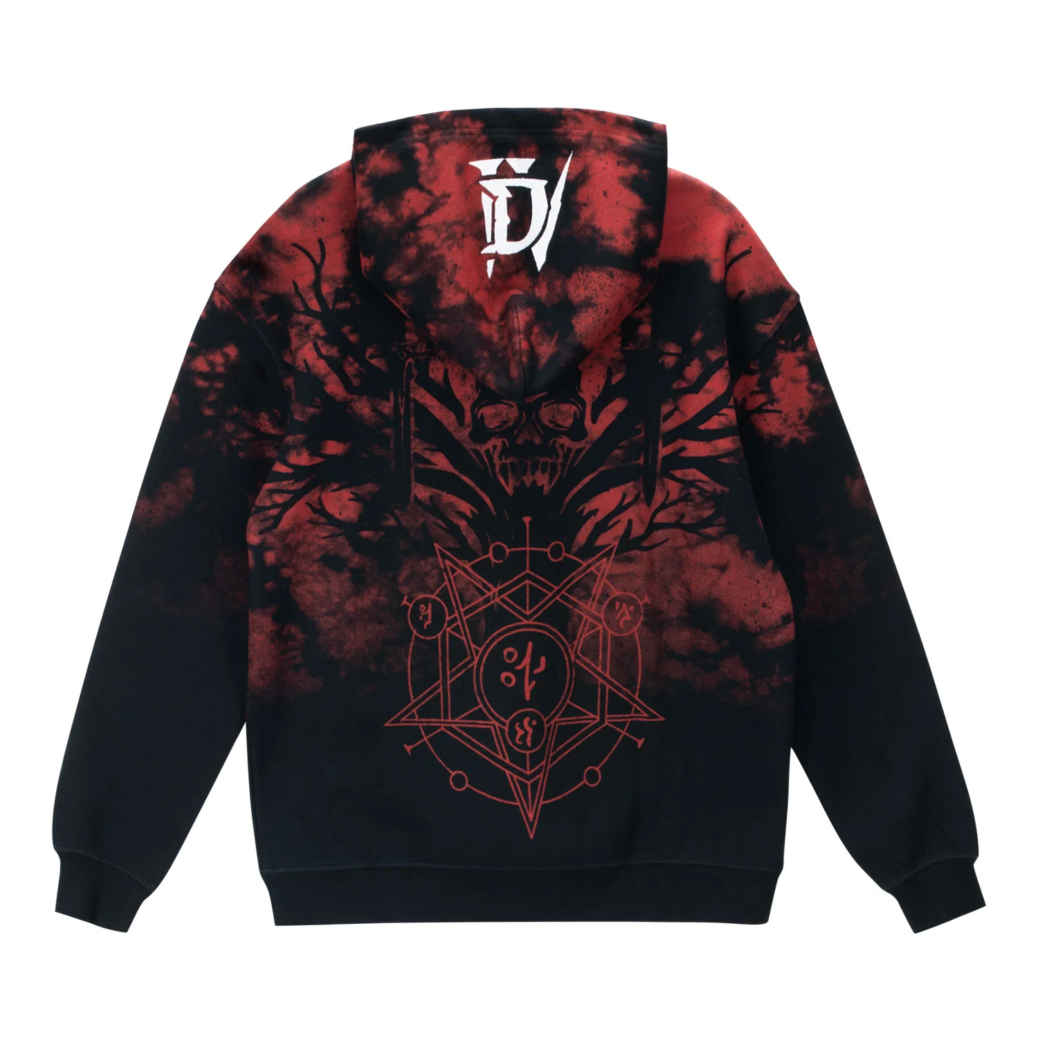 Diablo IV Black Tie-Dye Pullover Hoodie - Image 3
