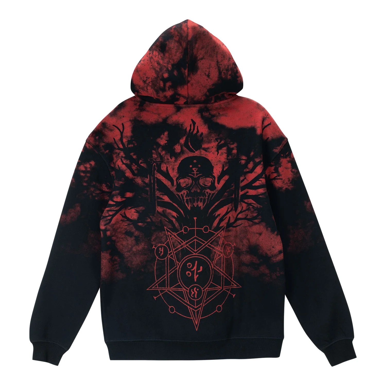 Diablo IV Black Tie-Dye Pullover Hoodie - Image 6