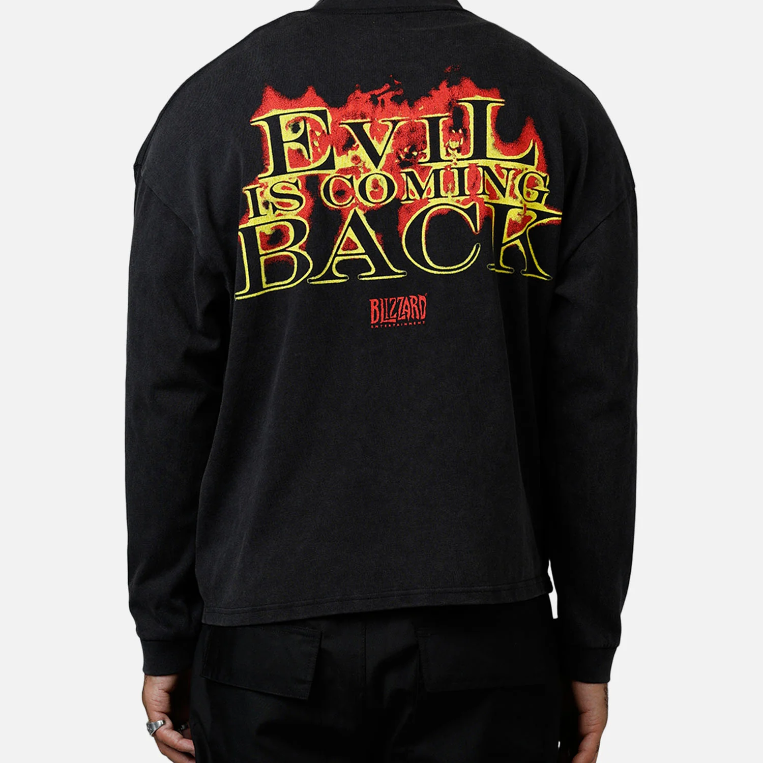 Diablo II Evil Has Survived Long Sleeve Black T-Shirt - Image 2