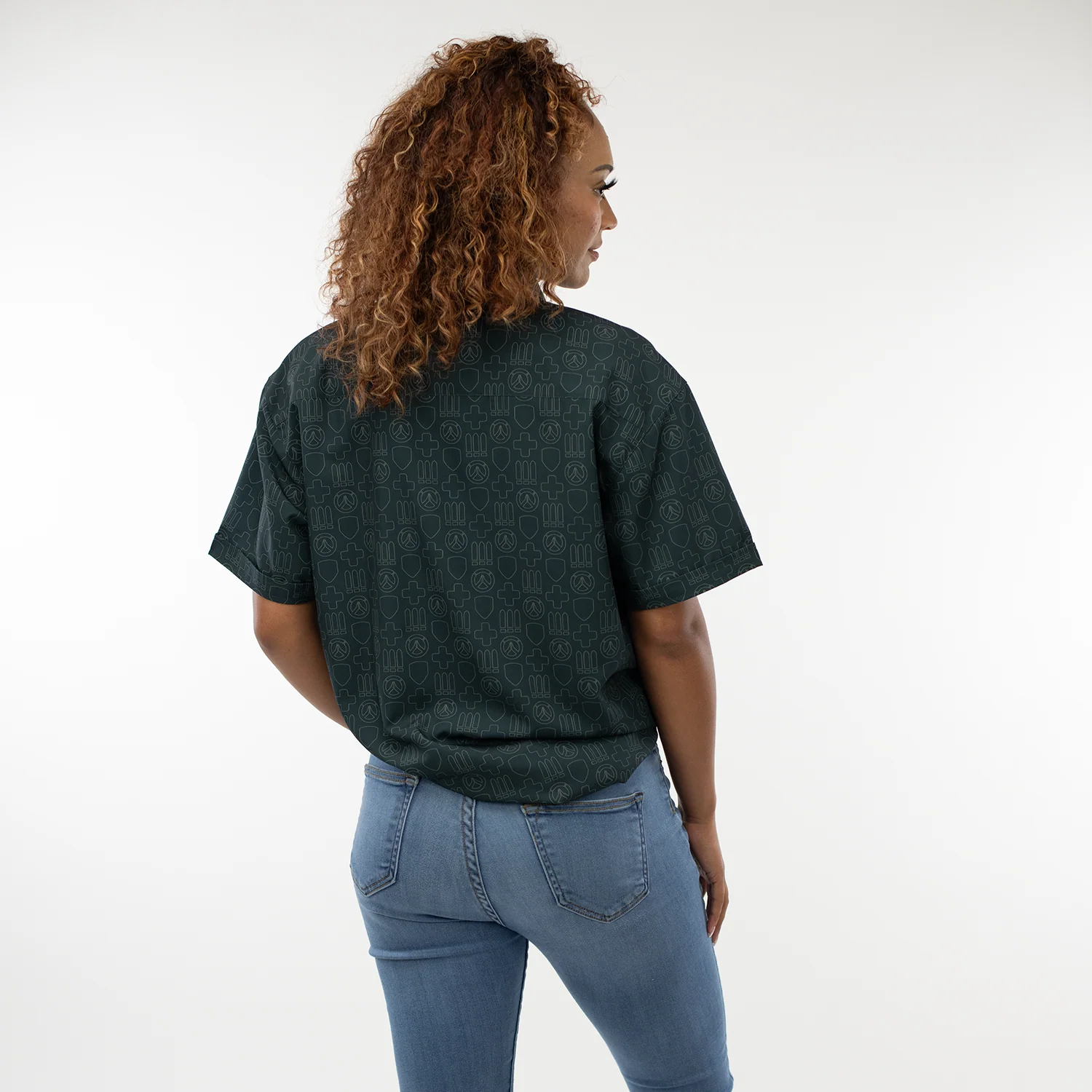 Overwatch 2 Grey Button-Up Shirt - Image 3