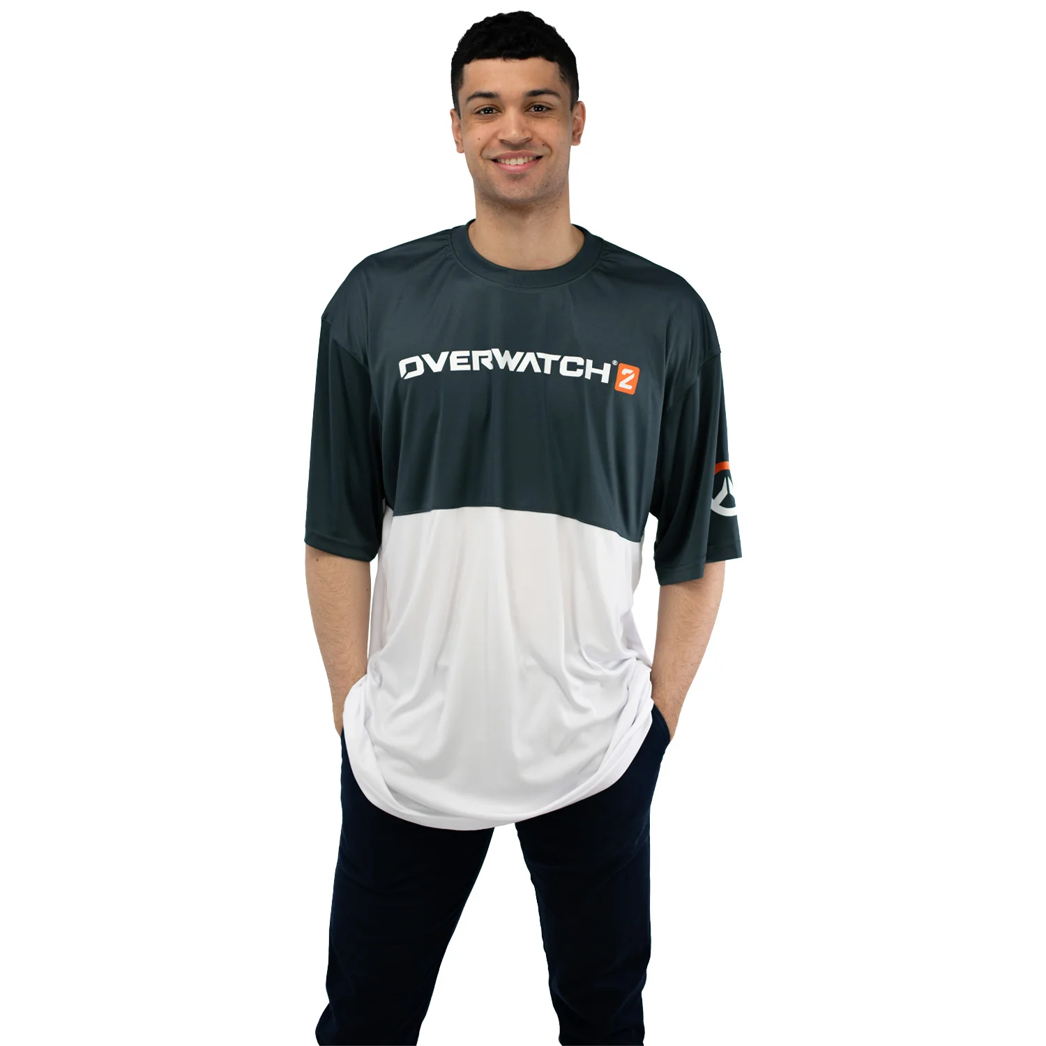 Overwatch 2 Logo White Colorblock T-Shirt - Image 2