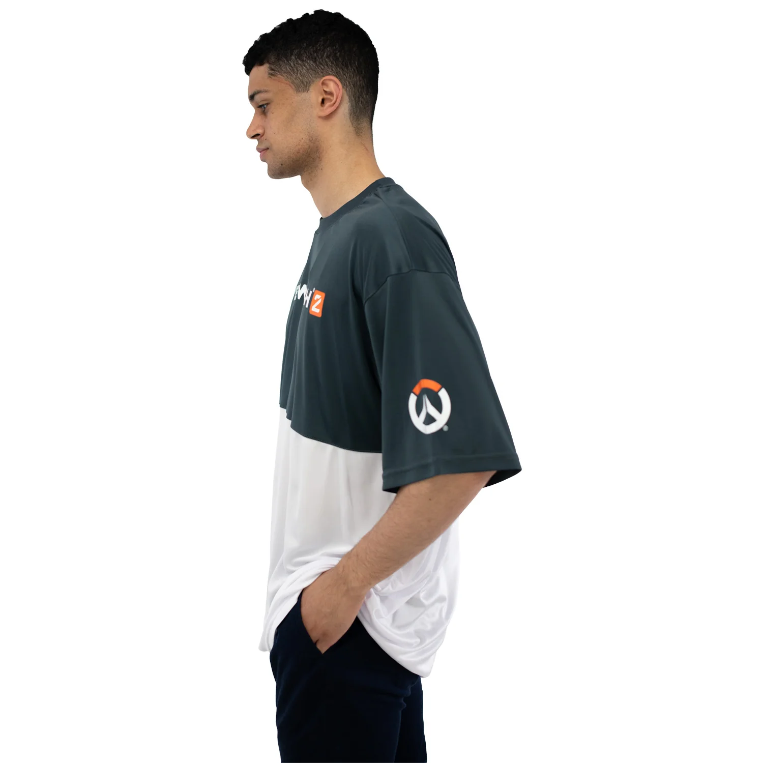 Overwatch 2 Logo White Colorblock T-Shirt - Image 3