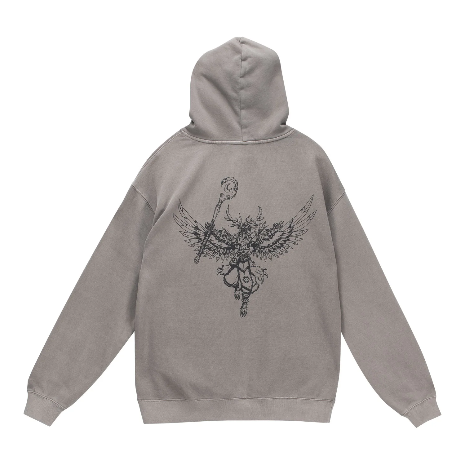 World of Warcraft Malfurion Sketch Grey Pullover Hoodie
