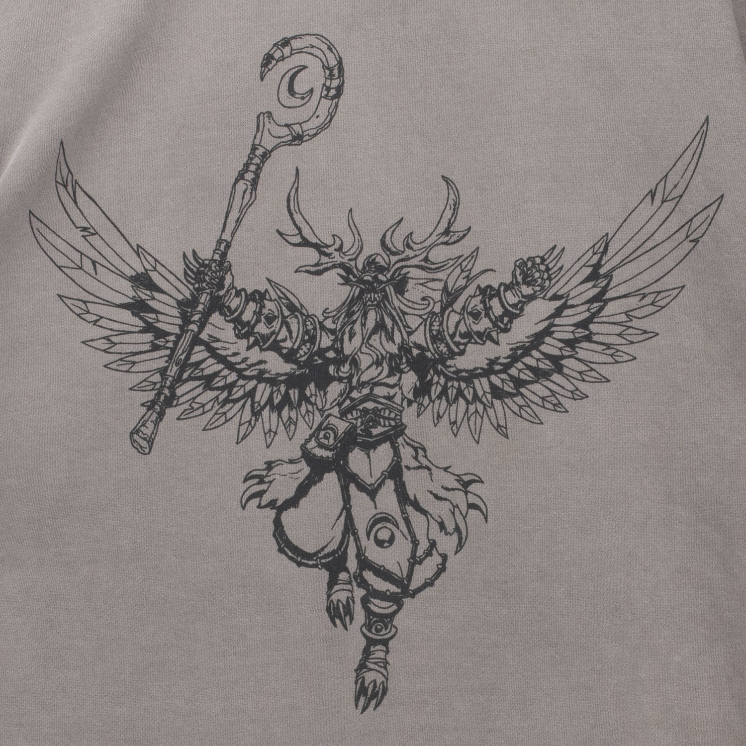 World of Warcraft Malfurion Sketch Grey Pullover Hoodie - Image 3