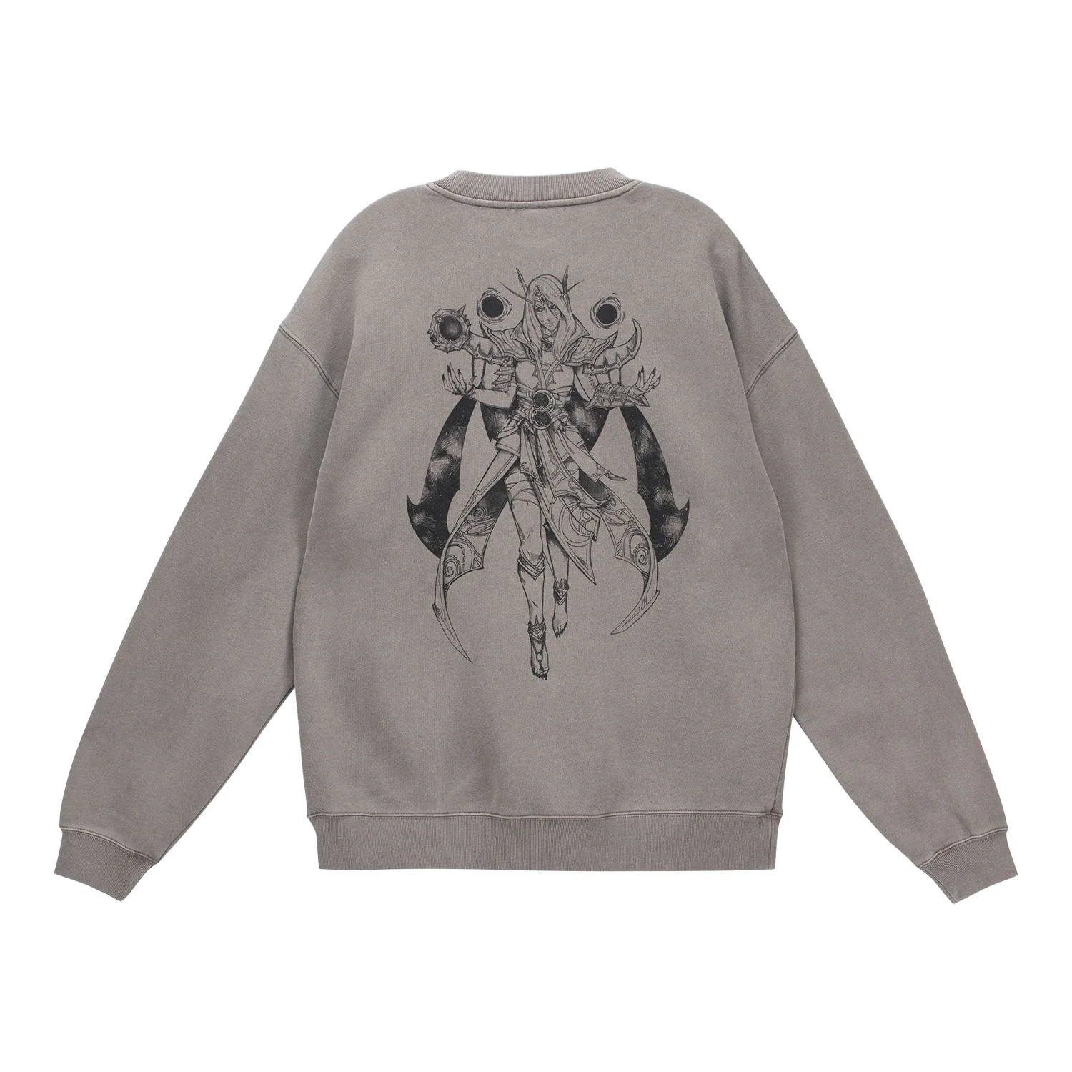 World of Warcraft Xal'atath Sketch Grey Crewneck Sweatshirt